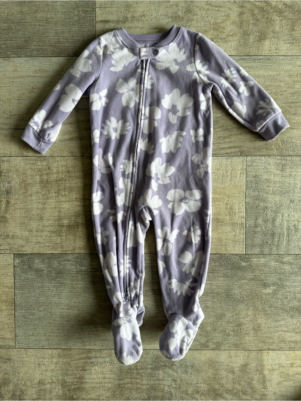 Carter's Baby Girl Floral Fleece Footed Sleeper 18M